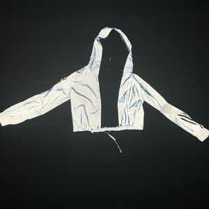 A reflective hooded up windbreaker jacket!